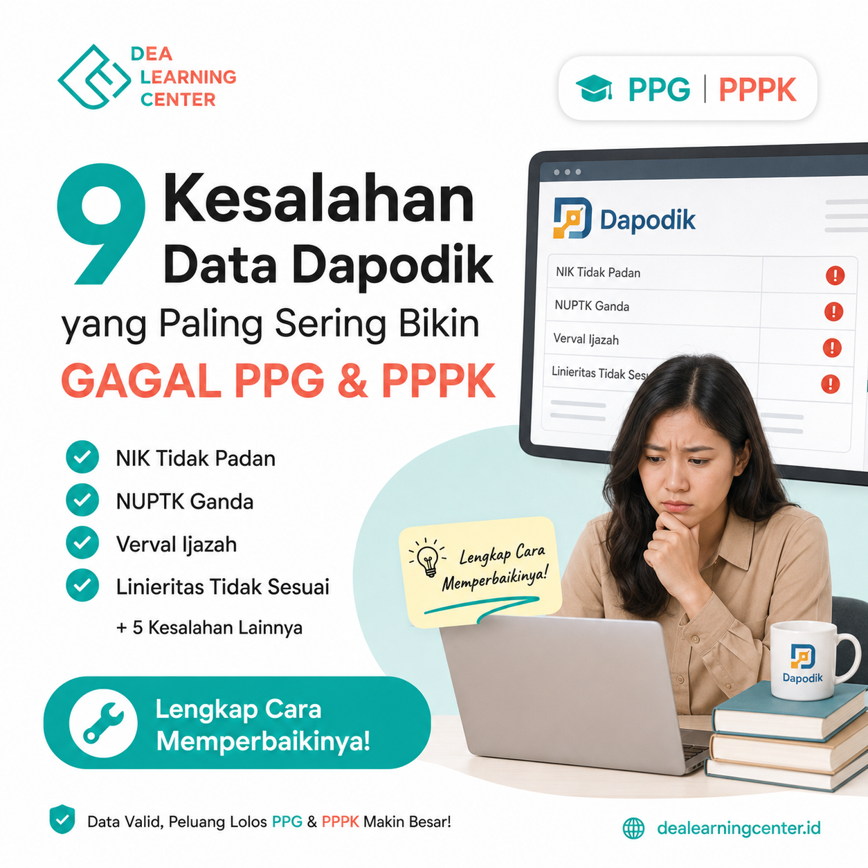 kesalahan data Dapodik gagal PPG PPPK